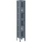 Global Industrial Ventilated Door Locker, 12 in W, 18 D, 78 in H, Dark Gray 493748GY - alternate 2